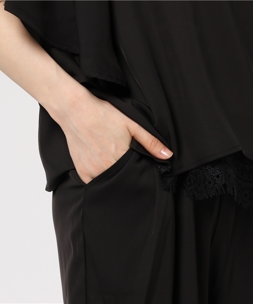 Fashion Letter(ファッションレター)の「フレア袖 結婚式パンツドレス(パンツドレス・レディース・ネイビー/ベージュ/ブラック/ブルー系その他・L/S/M/LL/3L/4L)」の21枚目の写真