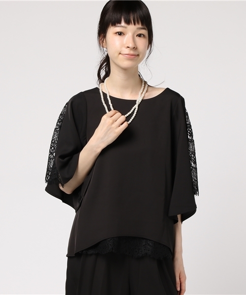 Fashion Letter(ファッションレター)の「フレア袖 結婚式パンツドレス(パンツドレス・レディース・ネイビー/ベージュ/ブラック/ブルー系その他・L/S/M/LL/3L/4L)」の17枚目の写真