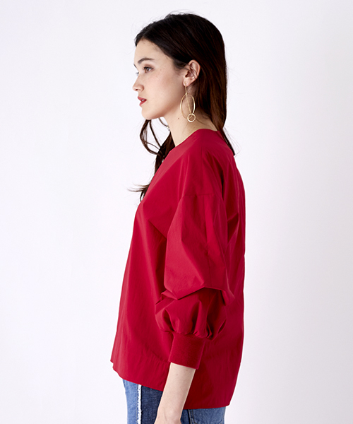 UNITED TOKYO（ユナイテッドトウキョウ）の「ボリューム2wayスリーブトップ（シャツ/ブラウス・レディース・ホワイト/ピンク/ブラック/マスタード・1）」の6枚目の写真