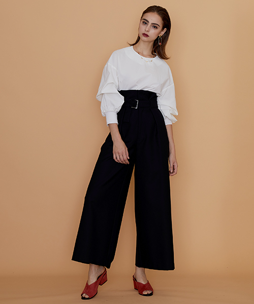 UNITED TOKYO（ユナイテッドトウキョウ）の「ボリューム2wayスリーブトップ（シャツ/ブラウス・レディース・ホワイト/ピンク/ブラック/マスタード・1）」の20枚目の写真