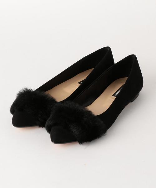 FABIO RUSCONI（ファビオルスコーニ）の「[ファビオ ルスコーニ]FABIO RUSCONI CR ファートリムフラットパンプス ◆（パンプス・レディース・ブラック/モカ/レッド・36/38/37）」の2枚目の写真