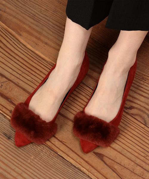 FABIO RUSCONI（ファビオルスコーニ）の「[ファビオ ルスコーニ]FABIO RUSCONI CR ファートリムフラットパンプス ◆（パンプス・レディース・ブラック/モカ/レッド・36/38/37）」の8枚目の写真