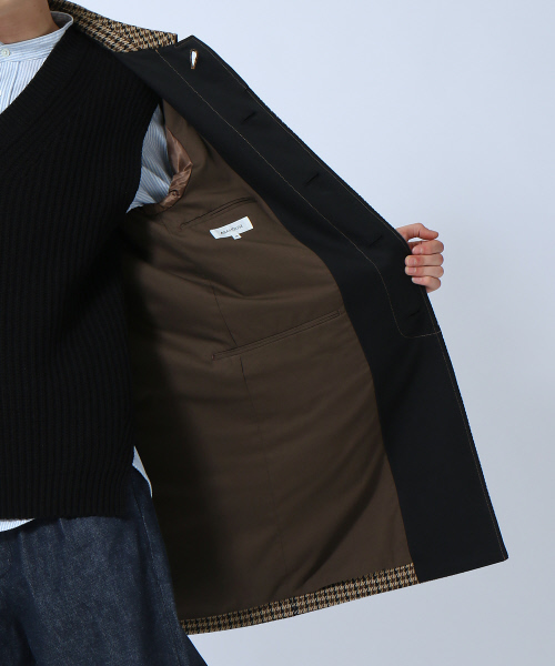 ABAHOUSE（アバハウス）の「ガンクラブチェックステンカラーコート（ステンカラーコート・メンズ・ベージュ・48/46/44）」の12枚目の写真