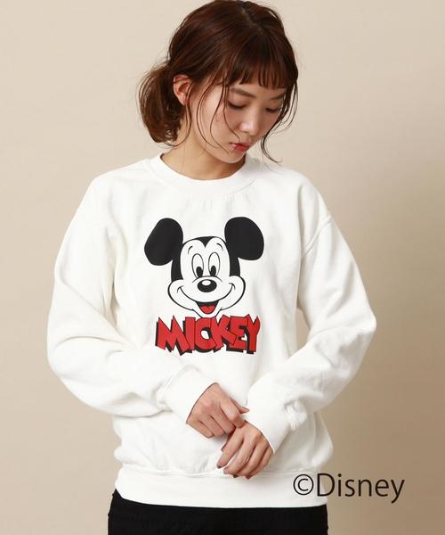 GOOD SPEED（グッドスピード）の「【WEB限定】Good Speed MICKEY裏毛プルオーバー〈グッドスピード〉（Tシャツ/カットソー・レディース・グレー/オフホワイト・FREE）」の13枚目の写真