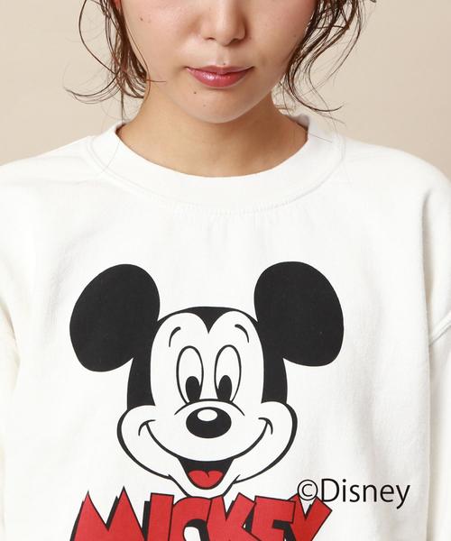 GOOD SPEED（グッドスピード）の「【WEB限定】Good Speed MICKEY裏毛プルオーバー〈グッドスピード〉（Tシャツ/カットソー・レディース・グレー/オフホワイト・FREE）」の7枚目の写真