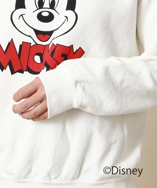 GOOD SPEED（グッドスピード）の「【WEB限定】Good Speed MICKEY裏毛プルオーバー〈グッドスピード〉（Tシャツ/カットソー・レディース・グレー/オフホワイト・FREE）」の3枚目の写真