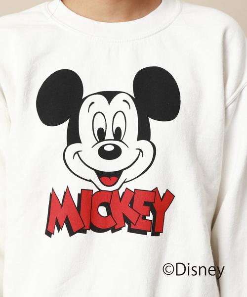 GOOD SPEED（グッドスピード）の「【WEB限定】Good Speed MICKEY裏毛プルオーバー〈グッドスピード〉（Tシャツ/カットソー・レディース・グレー/オフホワイト・FREE）」の5枚目の写真