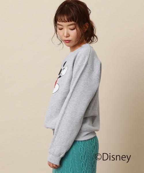 GOOD SPEED（グッドスピード）の「【WEB限定】Good Speed MICKEY裏毛プルオーバー〈グッドスピード〉（Tシャツ/カットソー・レディース・グレー/オフホワイト・FREE）」の8枚目の写真