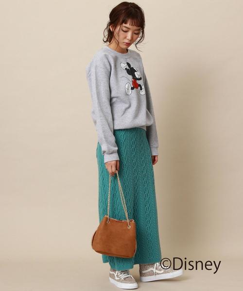 GOOD SPEED（グッドスピード）の「【WEB限定】Good Speed MICKEY裏毛プルオーバー〈グッドスピード〉（Tシャツ/カットソー・レディース・グレー/オフホワイト・FREE）」の6枚目の写真