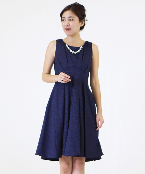 セール ネックレス付きウエストタックギャザー入りジャガードワンピース 結婚式ワンピース お呼ばれパーティードレス ドレス Kana カナ のファッション通販 Zozotown