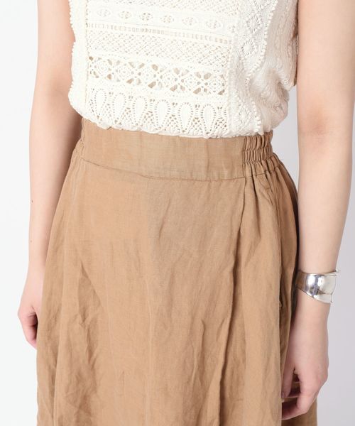 liflattie ships（リフラティ シップス）の「liflattie ships:リネンヘムスカート◇（スカート・レディース・ベージュ/バイオレット/オレンジ/グリーン・SMALL/MEDIUM）」の16枚目の写真