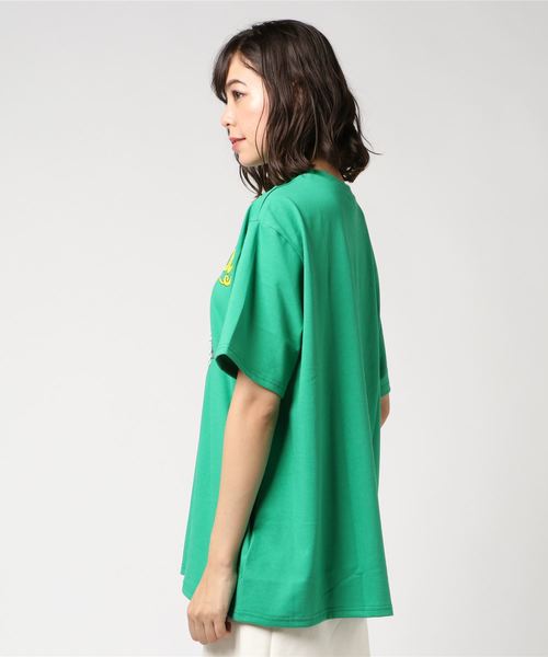 PUNYUS（プニュズ）の「ベースボールTシャツ（Tシャツ/カットソー・レディース・ホワイト/グリーン/オレンジ・4/3）」の4枚目の写真