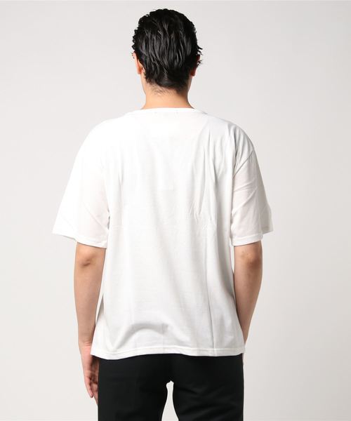 MinoriTY(マイノリティ)の「メンズ半袖クルーネック機能素材ビッグシルエットTシャツ(Tシャツ/カットソー・メンズ・ホワイト/ブラック/グレー/ラベンダー/ベージュ/カーキ/ネイビー/パープル・M/L/LL)」の11枚目の写真