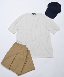 メンズ半袖クルーネック機能素材ビッグシルエットTシャツ