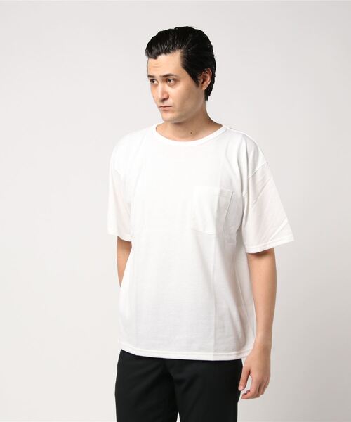 MinoriTY(マイノリティ)の「メンズ半袖クルーネック機能素材ビッグシルエットTシャツ(Tシャツ/カットソー・メンズ・ホワイト/ブラック/グレー/ラベンダー/ベージュ/カーキ/ネイビー/パープル・M/L/LL)」の12枚目の写真