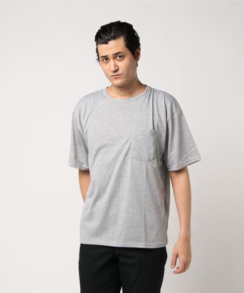 MinoriTY(マイノリティ)の「メンズ半袖クルーネック機能素材ビッグシルエットTシャツ(Tシャツ/カットソー・メンズ・ホワイト/ブラック/グレー/ラベンダー/ベージュ/カーキ/ネイビー/パープル・M/L/LL)」の14枚目の写真