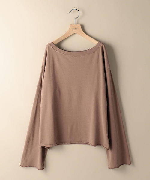 BEAUTY&YOUTH UNITED ARROWS（ビューティーアンドユースユナイテッドアローズ）の「BY コットンルーズスリーブクルーネックカットソー ◆（Tシャツ/カットソー・レディース・ホワイト/ダークグリーン/ベージュ・FREE）」の4枚目の写真