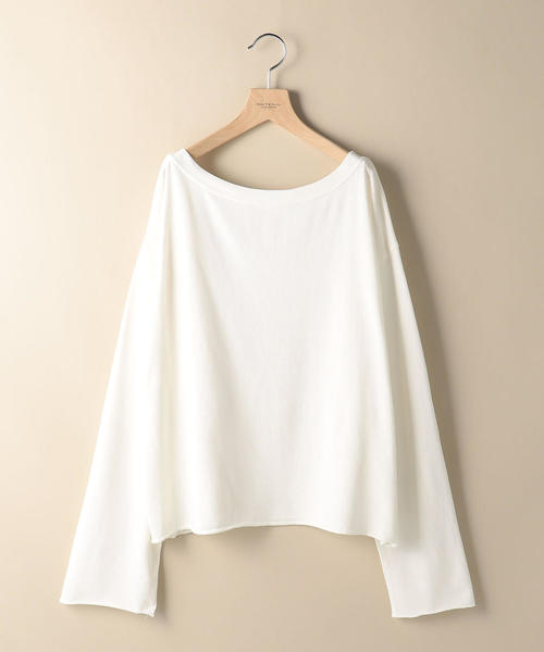 BEAUTY&YOUTH UNITED ARROWS（ビューティーアンドユースユナイテッドアローズ）の「BY コットンルーズスリーブクルーネックカットソー ◆（Tシャツ/カットソー・レディース・ホワイト/ダークグリーン/ベージュ・FREE）」の6枚目の写真