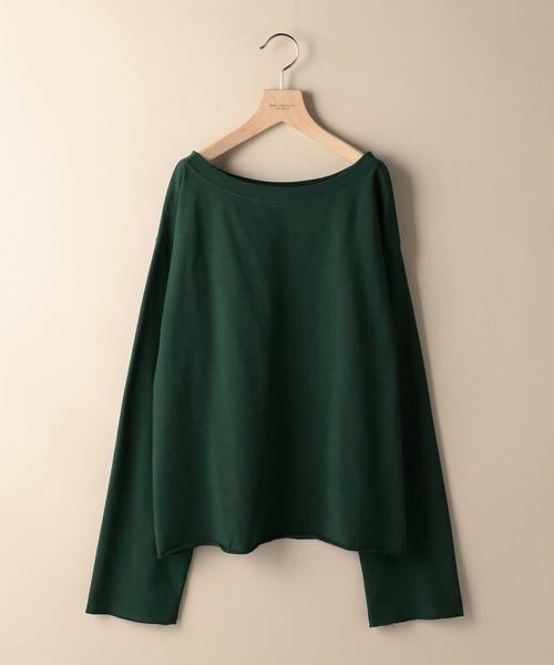 BEAUTY&YOUTH UNITED ARROWS（ビューティーアンドユースユナイテッドアローズ）の「BY コットンルーズスリーブクルーネックカットソー ◆（Tシャツ/カットソー・レディース・ホワイト/ダークグリーン/ベージュ・FREE）」の7枚目の写真