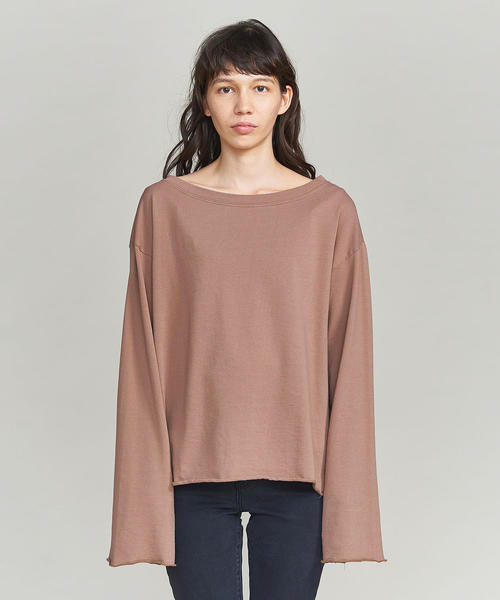 BEAUTY&YOUTH UNITED ARROWS（ビューティーアンドユースユナイテッドアローズ）の「BY コットンルーズスリーブクルーネックカットソー ◆（Tシャツ/カットソー・レディース・ホワイト/ダークグリーン/ベージュ・FREE）」の9枚目の写真