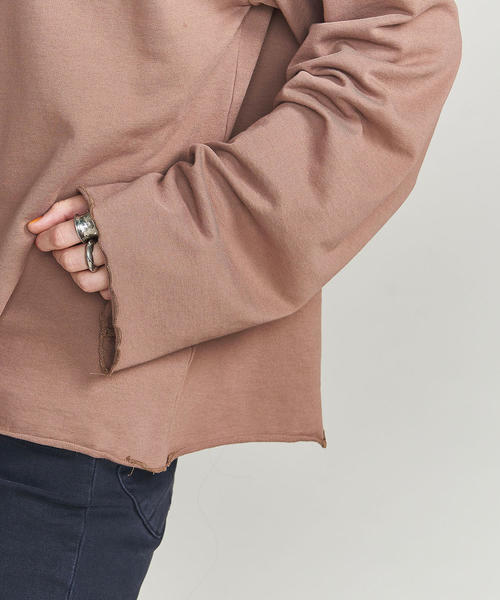 BEAUTY&YOUTH UNITED ARROWS（ビューティーアンドユースユナイテッドアローズ）の「BY コットンルーズスリーブクルーネックカットソー ◆（Tシャツ/カットソー・レディース・ホワイト/ダークグリーン/ベージュ・FREE）」の13枚目の写真