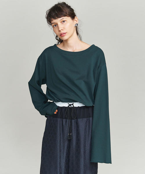 BEAUTY&YOUTH UNITED ARROWS（ビューティーアンドユースユナイテッドアローズ）の「BY コットンルーズスリーブクルーネックカットソー ◆（Tシャツ/カットソー・レディース・ホワイト/ダークグリーン/ベージュ・FREE）」の18枚目の写真