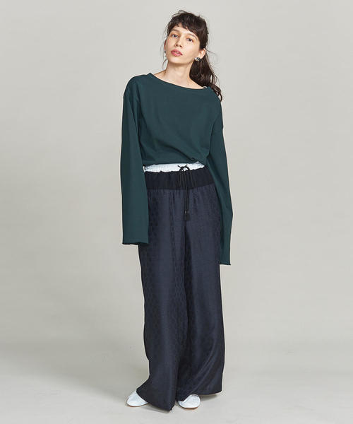 BEAUTY&YOUTH UNITED ARROWS（ビューティーアンドユースユナイテッドアローズ）の「BY コットンルーズスリーブクルーネックカットソー ◆（Tシャツ/カットソー・レディース・ホワイト/ダークグリーン/ベージュ・FREE）」の19枚目の写真