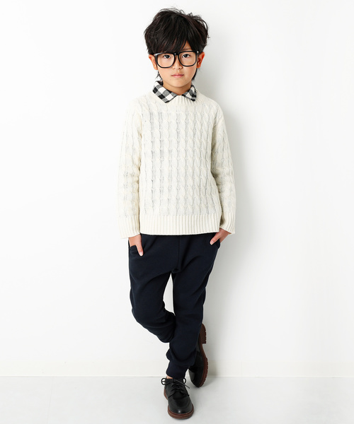 devirock(デビロック)の「まるで着る毛布 裏シャギー裾リブパンツ 裏起毛(その他パンツ・キッズ・ブラック/ネイビー/カーキ/カモフラージュ/ブラック系その他/ブルー系その他/パープル系その他/ヘザーチャコール/ブラック系その他2/ブラック系その他3・110cm/100cm/120cm/130cm/140cm/150cm/160cm)」の12枚目の写真