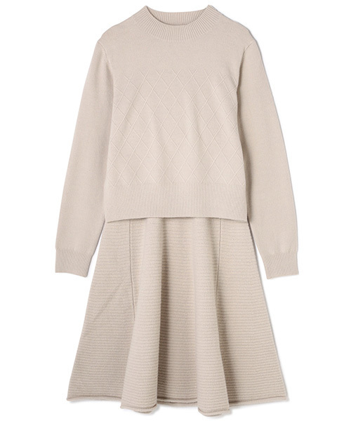 JILL STUART(ジルスチュアート)の「◆ポーラ セットアップニットワンピース(ニット/セーター・レディース・ベージュ/ネイビー・2/0)」の17枚目の写真