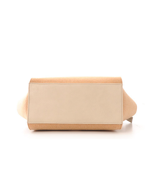 Luz Llena（ラズレナ）の「異素材仕立て・スクエアトートバッグ（トートバッグ・レディース・ベージュ・ﾌﾘ-）」の5枚目の写真