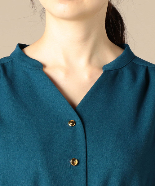 Doux archives（ドゥアルシーヴ）の「ツイル長袖ワンピース（ワンピース・レディース・ベージュ/グレー/グリーン・FREE）」の12枚目の写真