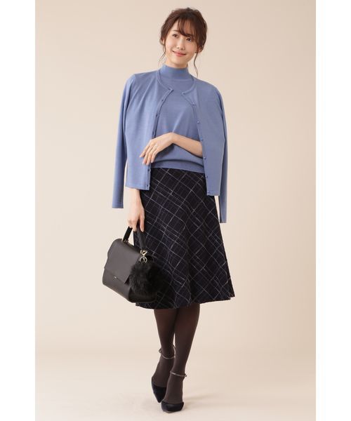 NATURAL BEAUTY（ナチュラルビューティー）の「ウールアンサンブルニット（アンサンブル・レディース・パープル/ブルー/ネイビー/ライトグリーン・36/38）」の8枚目の写真