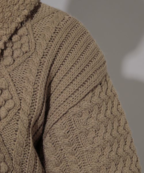 PAGEBOY（ページボーイ）の「ケーブルライダース（ライダースジャケット・レディース・ブラウン/オフホワイト・FREE）」の13枚目の写真