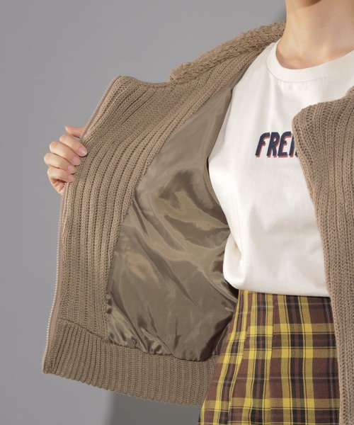 PAGEBOY（ページボーイ）の「ケーブルライダース（ライダースジャケット・レディース・ブラウン/オフホワイト・FREE）」の19枚目の写真