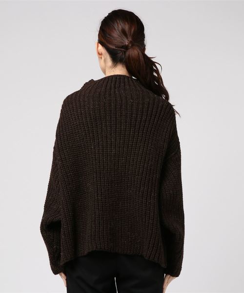 Kerrywoollenmills（ケリーウーレンミルズ）の「2018【Kerry Woollen Mills / ケリーウーレンミルズ】HC Bottle Neck（ニット/セーター・レディース・スミクロ/グレー/ブラウン/ナチュラル/キャメル・34）」の7枚目の写真