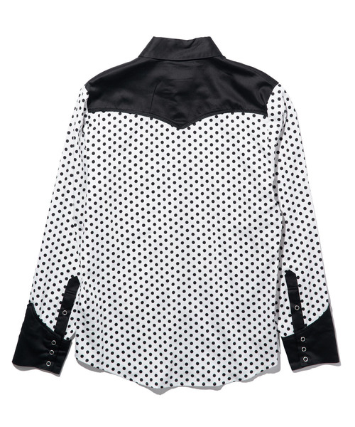 ★美品★定価2,2万★glamb★グラム★ドット ウエスタンシャツ★1★ホワイト glamb（グラム）の「Dot western SH / ドットウエスタンシャツ（シャツ