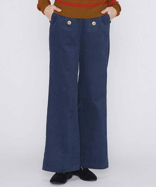 シロップ.(シロップ.)の「いつでもマリン!細コーデュロイパンツ(その他パンツ・レディース・ネイビー・SMALL/MEDIUM/LARGE/X-LARGE/XX-LARGE)」の1枚目の写真