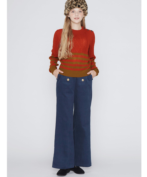シロップ.(シロップ.)の「いつでもマリン!細コーデュロイパンツ(その他パンツ・レディース・ネイビー・SMALL/MEDIUM/LARGE/X-LARGE/XX-LARGE)」の8枚目の写真