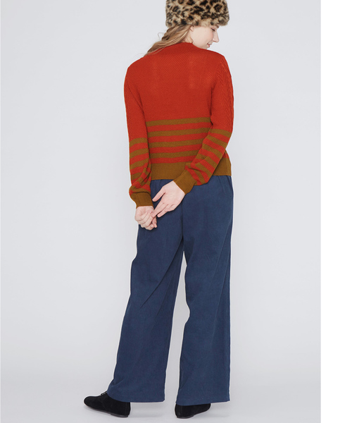 シロップ.(シロップ.)の「いつでもマリン!細コーデュロイパンツ(その他パンツ・レディース・ネイビー・SMALL/MEDIUM/LARGE/X-LARGE/XX-LARGE)」の2枚目の写真