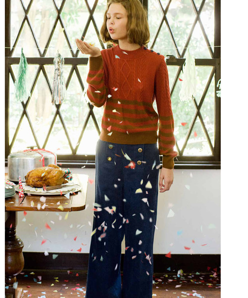 シロップ.(シロップ.)の「いつでもマリン!細コーデュロイパンツ(その他パンツ・レディース・ネイビー・SMALL/MEDIUM/LARGE/X-LARGE/XX-LARGE)」の7枚目の写真