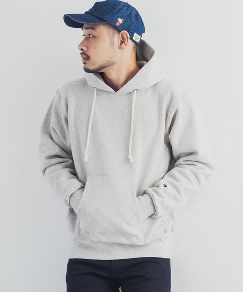 Champion(チャンピオン)の「Champion チャンピオン Reverse Weave フーディー プルオーバーパーカー C5-U101(パーカー・メンズ・グレー/オートミール/ブラック/ネイビー/アーミー/ホワイト・M/L/XL)」の5枚目の写真