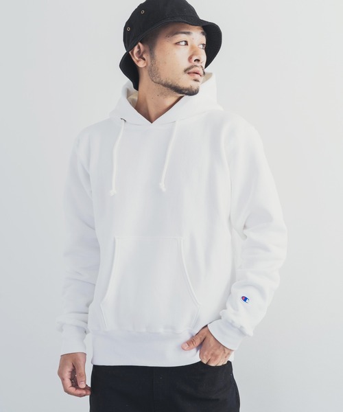 Champion(チャンピオン)の「Champion チャンピオン Reverse Weave フーディー プルオーバーパーカー C5-U101(パーカー・メンズ・グレー/オートミール/ブラック/ネイビー/アーミー/ホワイト・M/L/XL)」の3枚目の写真