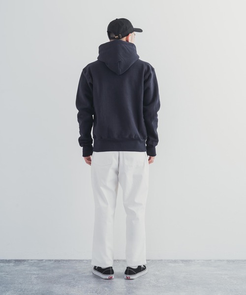 Champion(チャンピオン)の「Champion チャンピオン Reverse Weave フーディー プルオーバーパーカー C5-U101(パーカー・メンズ・グレー/オートミール/ブラック/ネイビー/アーミー/ホワイト・M/L/XL)」の7枚目の写真