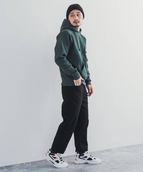 Champion(チャンピオン)の「Champion チャンピオン Reverse Weave フーディー プルオーバーパーカー C5-U101(パーカー・メンズ・グレー/オートミール/ブラック/ネイビー/アーミー/ホワイト・M/L/XL)」の19枚目の写真