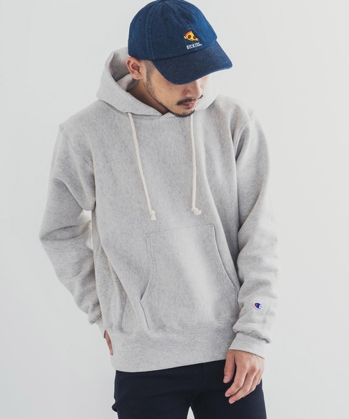 Champion(チャンピオン)の「Champion チャンピオン Reverse Weave フーディー プルオーバーパーカー C5-U101(パーカー・メンズ・グレー/オートミール/ブラック/ネイビー/アーミー/ホワイト・M/L/XL)」の15枚目の写真