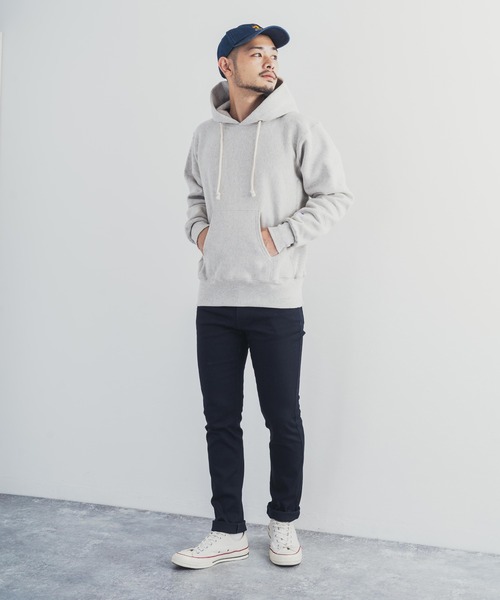 Champion(チャンピオン)の「Champion チャンピオン Reverse Weave フーディー プルオーバーパーカー C5-U101(パーカー・メンズ・グレー/オートミール/ブラック/ネイビー/アーミー/ホワイト・M/L/XL)」の17枚目の写真