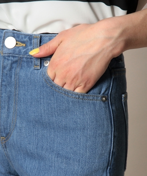 BEAUTY&YOUTH UNITED ARROWS(ビューティーアンドユースユナイテッドアローズ)の「BYBC コットンハイウエストデニム 40 ◆(デニムパンツ・レディース・ライトブルー/ネイビー・SMALL/MEDIUM)」の7枚目の写真