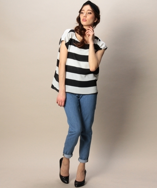 BEAUTY&YOUTH UNITED ARROWS(ビューティーアンドユースユナイテッドアローズ)の「BYBC コットンハイウエストデニム 40 ◆(デニムパンツ・レディース・ライトブルー/ネイビー・SMALL/MEDIUM)」の9枚目の写真