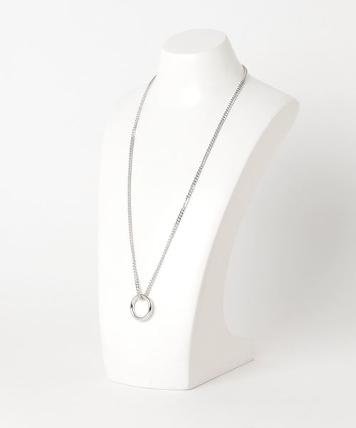 WEGO（ウィゴー）の「WEGO/ワイドリングチェーンネックレス（ネックレス・メンズ・シルバー・FREE）」の3枚目の写真