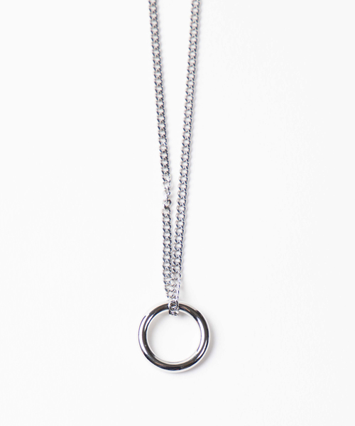 WEGO（ウィゴー）の「WEGO/ワイドリングチェーンネックレス（ネックレス・メンズ・シルバー・FREE）」の5枚目の写真